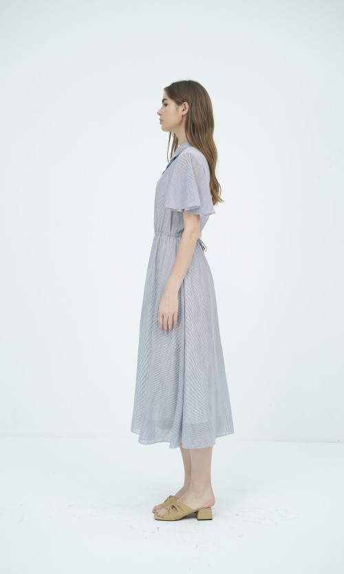 SIXDO Woven Flared Dress for Women